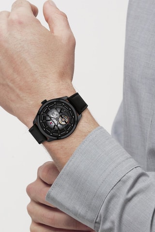 Montre automatique en cuir - Noir