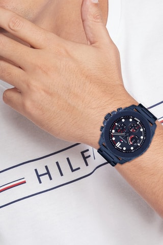 Montre à quartz en acier inoxydable - Bleu marine