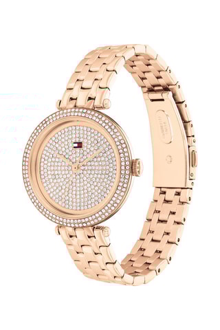 Montre à quartz doré à l'or rose