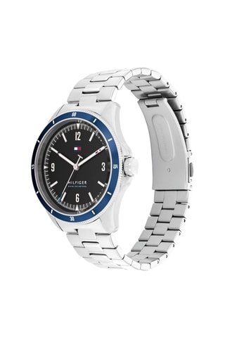 Montre à quartz en acier Noir