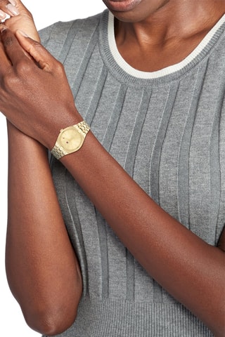 Montre à quartz en acier - Doré