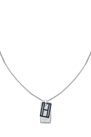 Collier - Argenté et bleu marine