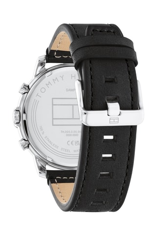 Montre à quartz en cuir Jameson Le - Noir et argenté