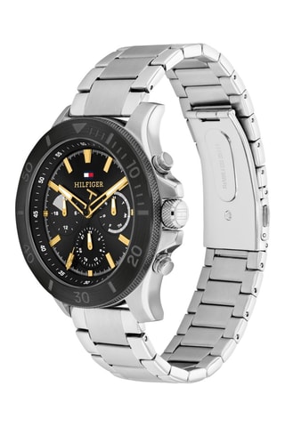 Montre à quartz en acier Bryan - Argenté et noir