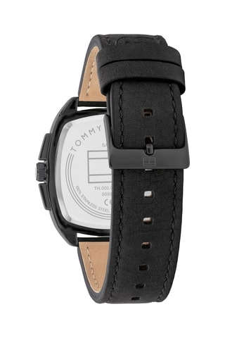 Montre à quartz en cuir Apollo - Noir
