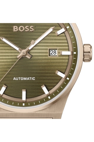 Montre automatique en plaqué or - Beige