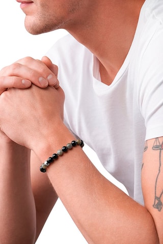 Bracelet Agates et labradorites