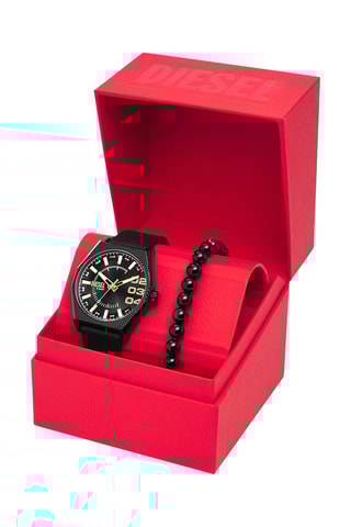 Montre à quartz en cuir - Noir