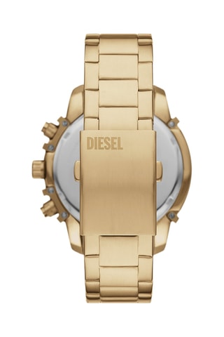 Montre à quartz en acier inoxydable - Chronographe - Doré et rouge