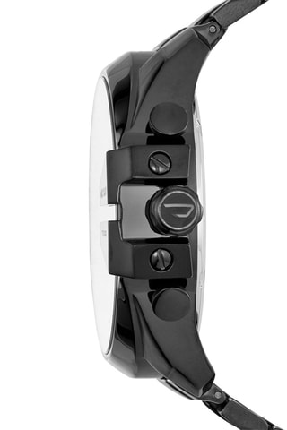 Montre à quartz en acier - Chronographe - Noir