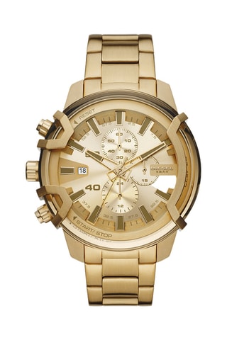 Montre à quartz en acier inoxydable - Chronographe - Doré