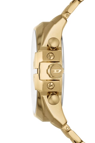 Montre à quartz en acier inoxydable - Chronographe - Doré et rouge