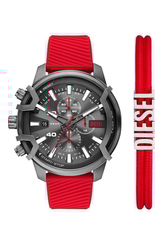 Coffret montre à quartz en silicone et bracelet - Chronographe