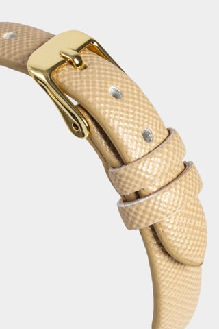 Montre à quartz en polyuréthane - Beige et doré