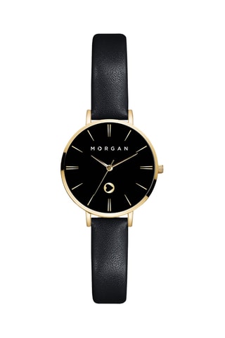 Montre à quartz en polyuréthane - Noir et doré