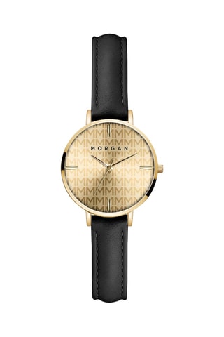 Montre à quartz en polyuréthane - Noir et doré