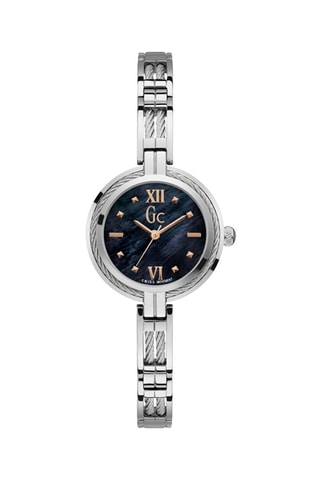 Montre à quartz en acier Argenté et gris clair