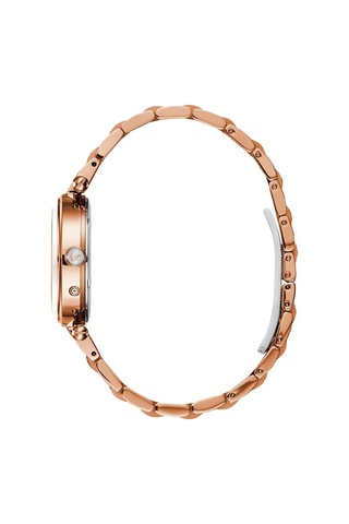 Montre à quartz en céramique Blanc et doré rose