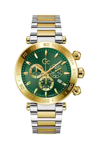 Montre en acier - Tachymètre - Argenté et doré