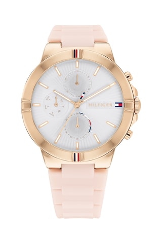 Montre en polyester - Chronographe - Rose et doré