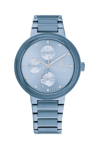 Montre à quartz en acier - Bleu
