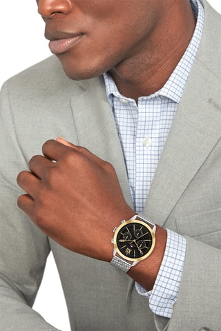 Montre à quartz en acier Morrison - Chronographe - Argenté