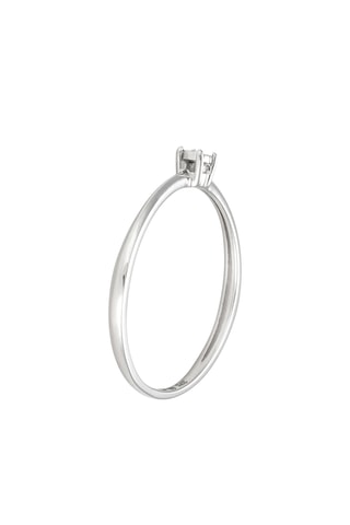 Solitaire Pure Or blanc et diamant