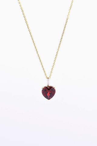 Pendentif Royalia - Or jaune, diamants et grenat