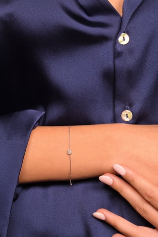 Bracelet Simply Diamonds - Or blanc et diamants