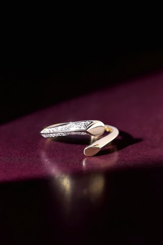 Bague réglable Aenor - Or jaune et diamants