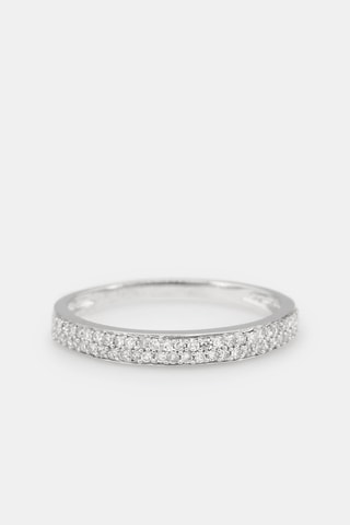 Bague Alliance Granité - Or blanc et diamants