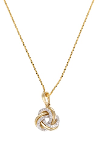 Pendentif Sparkling Twist - Or jaune et diamants