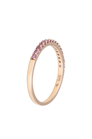 Bague Reflet d'Améthyste - Or rose et améthystes