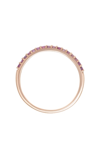 Bague Reflet d'Améthyste - Or rose et améthystes