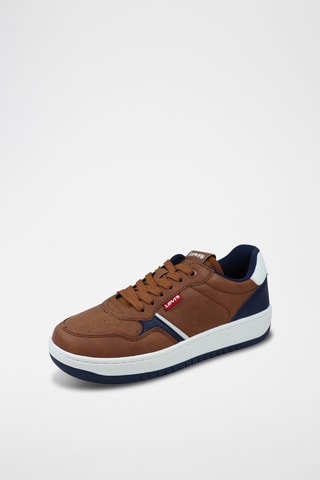 Sneakers Aiden - Cognacbruin en Marineblauw