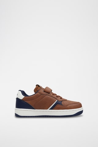 Sneakers Aiden - Cognacbruin en Marineblauw
