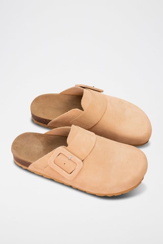 Sabots en nubuck - Saumon