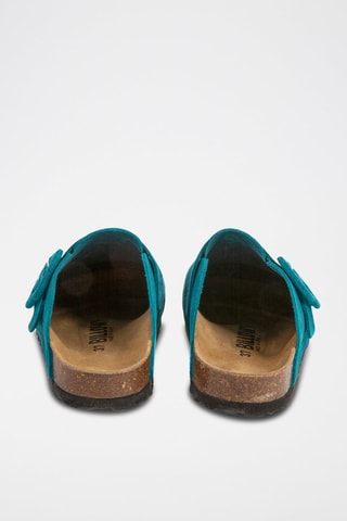 Sabots en nubuck - Bleu