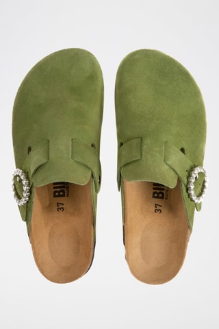 Sabots en nubuck - Vert