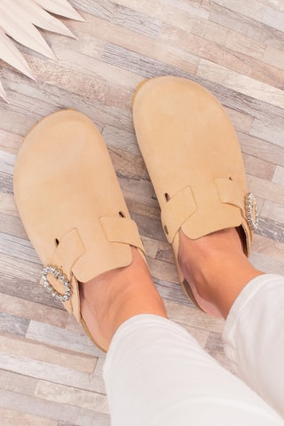 Sabots en nubuck - Saumon