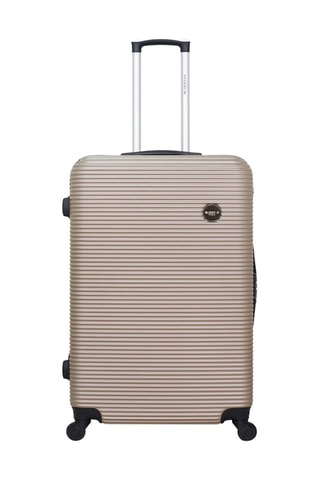 Valise semaine et valise grand volume (L/M) London - 64/95 l - Noir et beige