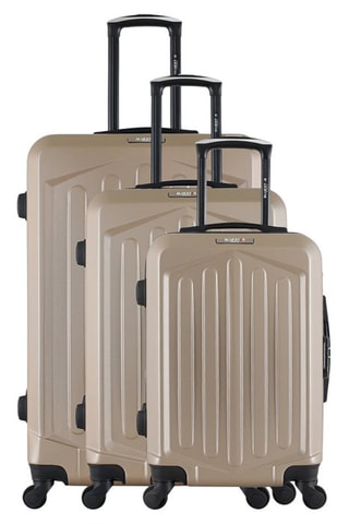 Set de 3 valises (S/M/L) Hagen - 55/65/75 cm - Beige