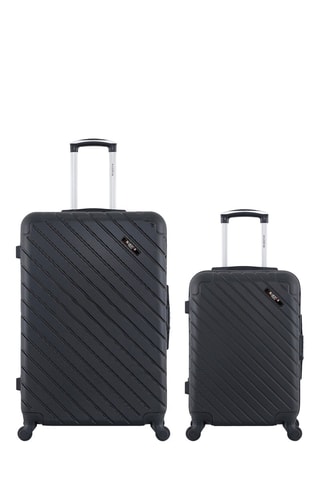 Valise cabine et valise grand volume (S/L) Cite - 55/75 cm - Noir