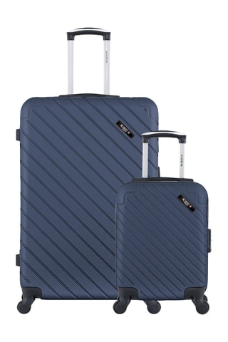 Valise XXS et valise grand volume (XXS/L) Cite - 46/75 cm - Bleu marine