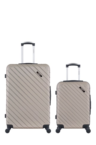 Valise cabine et valise grand volume (S/L) Cite - 55/75 cm - Beige
