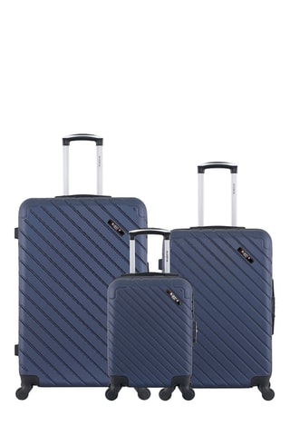 Set de 3 valises (XXS/M/L) Cite - 46/65/75 cm - Bleu marine