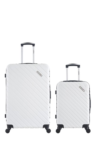 Valise cabine et valise grand volume (S/L) Cite - 55/75 cm - Blanc