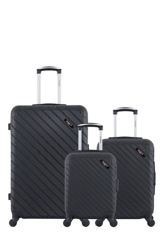 Set de 3 valises (XXS/S/L) Cite - 46/55/75 cm - Noir