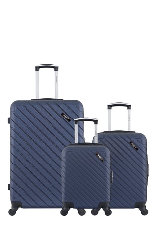 Set de 3 valises (XXS/S/L) Cite - 46/55/75 cm - Bleu marine