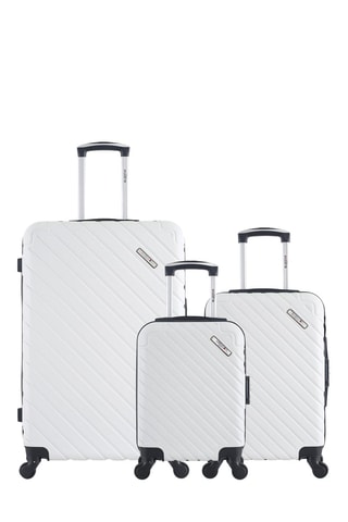 Set de 3 valises (XXS/S/L) Cite - 46/55/75 cm - Blanc